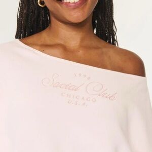 Hollister Women's Pink Crop Sweater Chicago Social Club size Large